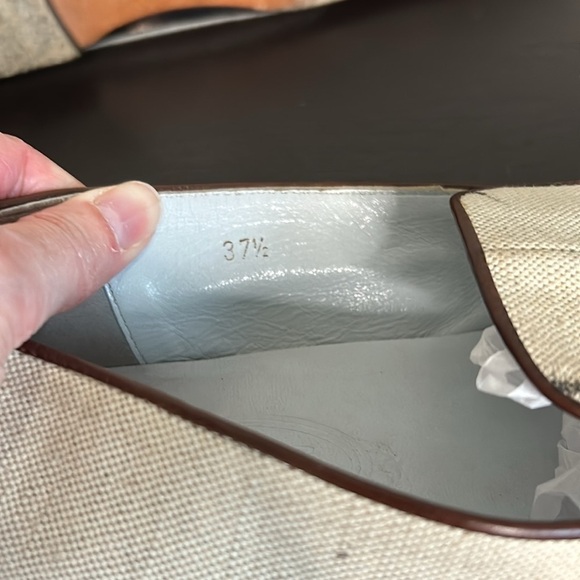 Tods Leather Gommino Cream Brown Loafer Driving Shoe Womens Sz 37.5 - Picture 9 of 10